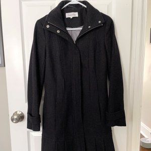 Calvin Klein Pleated Wool Coat